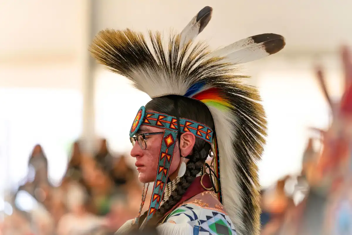 native american side view